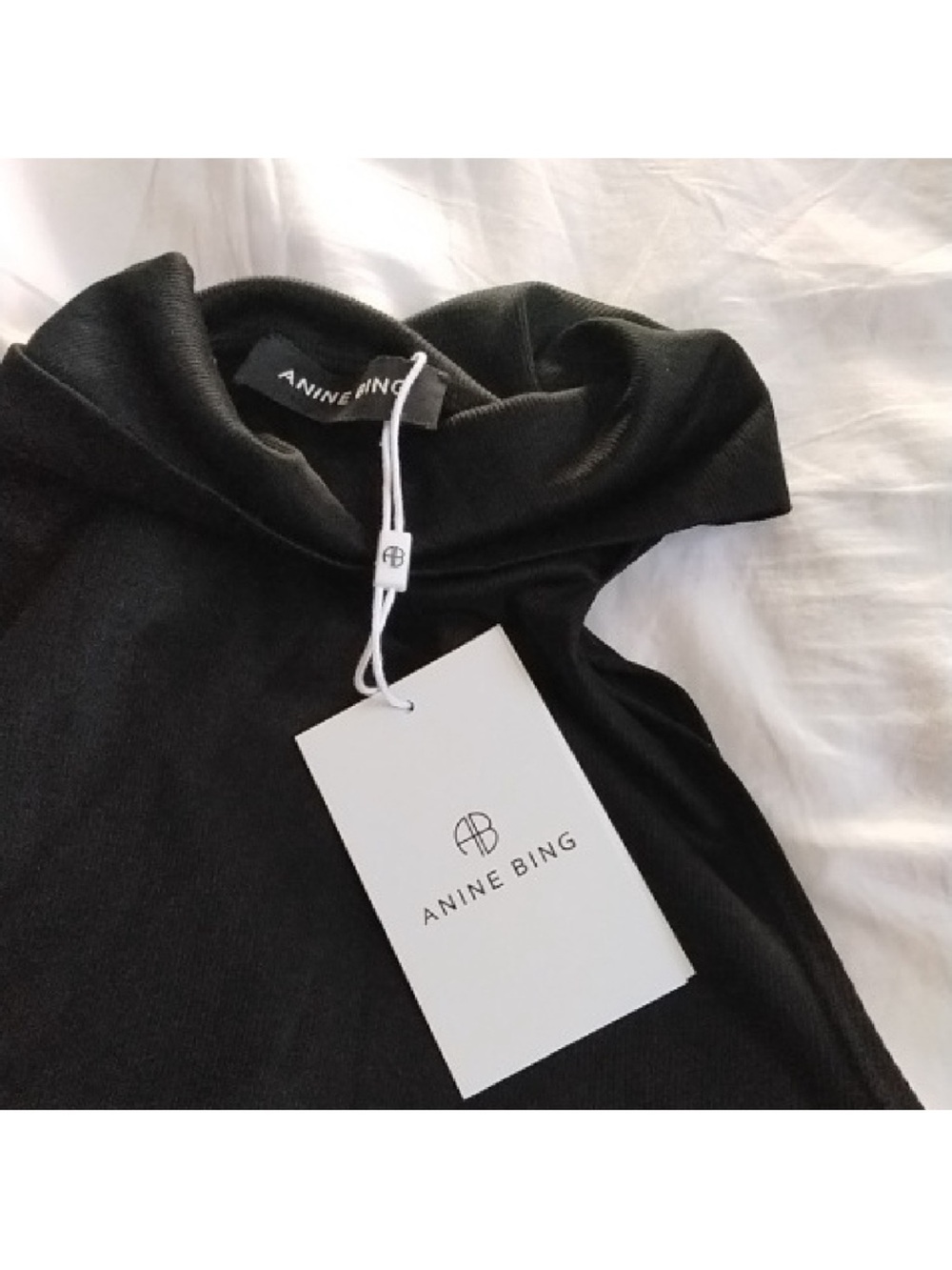 🌺SALE🌺 Anine Bing Black NWT Jennie Top Size Large - Picture 7 of 11